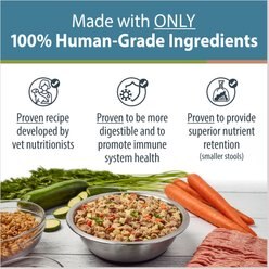 JustFoodForDogs Turkey & Whole Wheat Macaroni Recipe Frozen Human-Grade Fresh Dog Food, 18-oz pouch, case of 7 slide 2 of 9