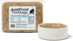 JustFoodForDogs Fish & Sweet Potato Recipe Frozen Human-Grade Fresh Dog Food, 18-oz pouch, case of 7