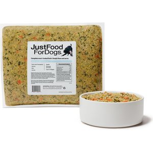JustFoodForDogs Joint & Skin Support Recipe Frozen Human-Grade Fresh Dog Food, 72-oz pouch, case of 7