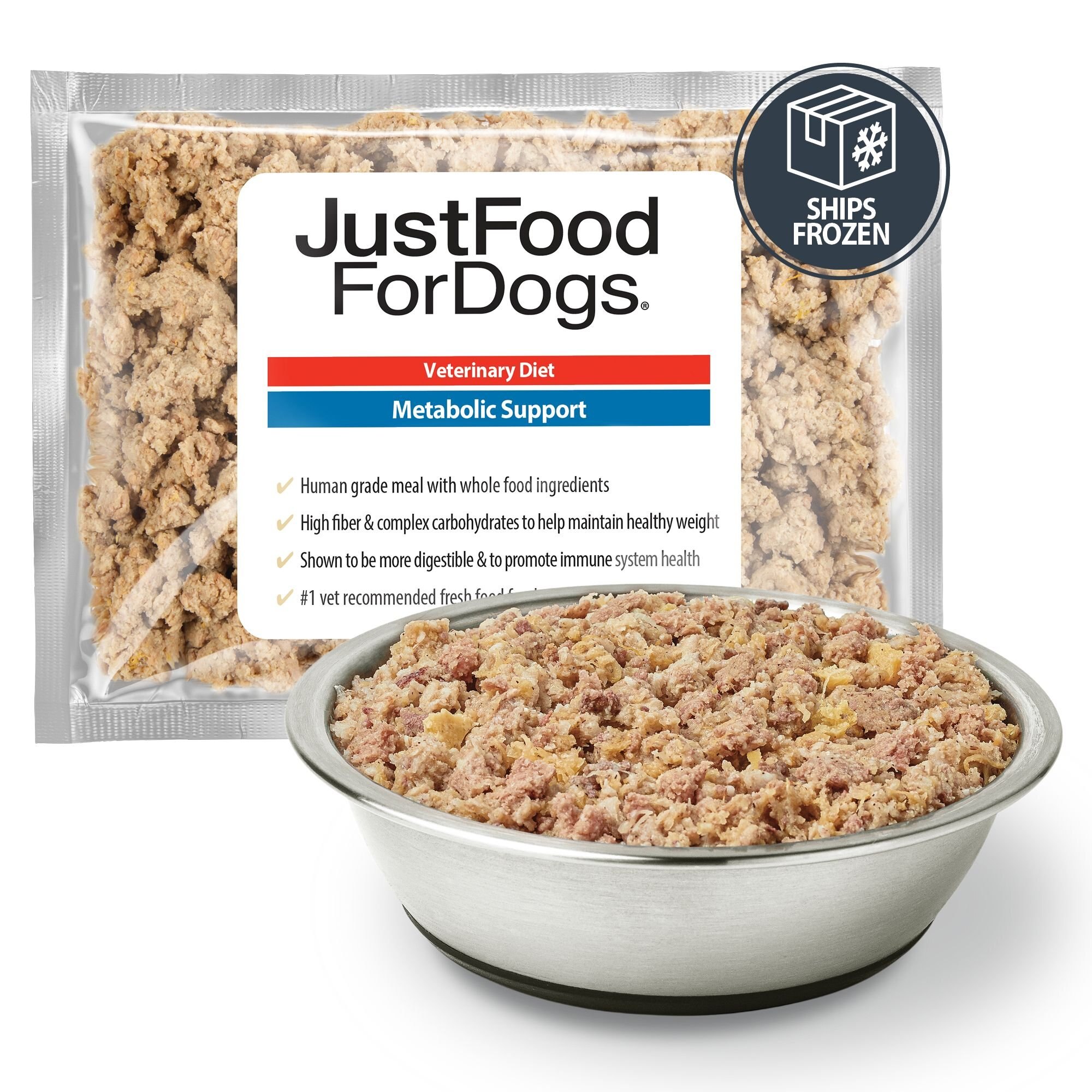 JUSTFOODFORDOGS Veterinary Diet Metabolic Support Frozen HumanGrade