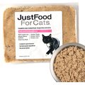 JustFoodForDogs Fish & Chicken Recipe Frozen Human-Grade Fresh Cat Food, 18-oz pouch, case of 7