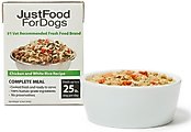 JustFoodForDogs Pantry Fresh Chicken & White Rice Fresh Dog Food, 12.5-oz pouch, case of 12