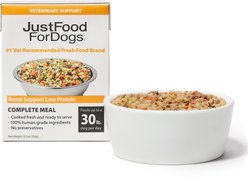 JustFoodForDogs Veterinary Diet PantryFresh Renal Support Low Protein Shelf-Stable Fresh Dog Food, 12.5-oz pouch, case of 12