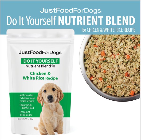 JustFoodForDogs DoItYourself Chicken & White Rice Recipe Fresh Dog Food Recipe & Nutrient Blend slide 1 of 10