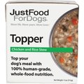 JustFoodForDogs Chicken & Rice Stew Recipe Fresh Dog Food Topper, 11-oz pouch, case of 12