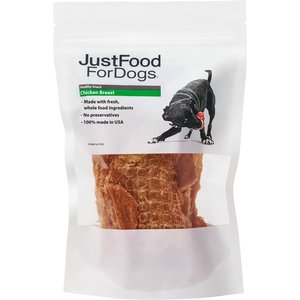 JustFoodForDogs Chicken Breast Dehydrated Dog Treats, 5-oz bag
