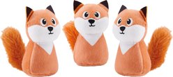 Outward Hound Squeakin' Fox Hide A Puzzle Plush Dog Toy, 3 count