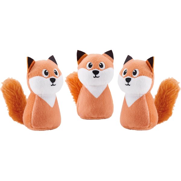 Outward Hound Plush Replacement Chipmunk Toys for Snuffle N' Treat Dog Ball Puzzle, 3-pack, Brown