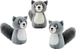 Outward Hound Squeakin' Racoon Hide A Puzzle Plush Dog Toy, 3 count