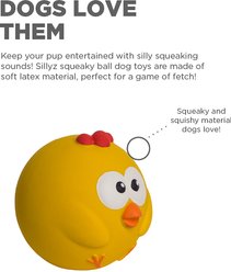Outward Hound Sillyz Chick Latex Rubber Squeaky Ball Dog Toy slide 2 of 6