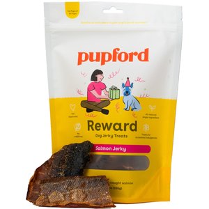 Pupford Salmon Jerky Dog Treats, 8-oz bag
