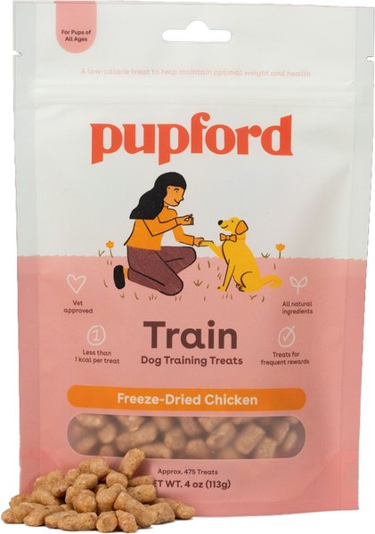 Pupford Chicken Training Freeze-Dried Dog Treats, 4-oz bag slide 1 of 10