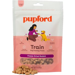 Pupford Rabbit Training Freeze-Dried Dog Treats, 2-oz bag