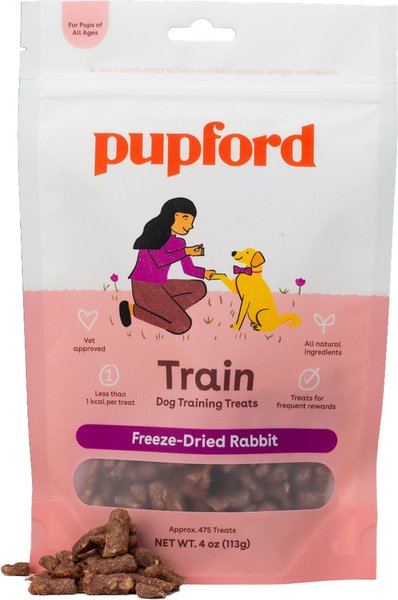 Pupford Rabbit Training Freeze-Dried Dog Treats, 4-oz bag slide 1 of 10