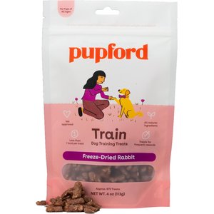 Pupford Rabbit Training Freeze-Dried Dog Treats, 4-oz bag
