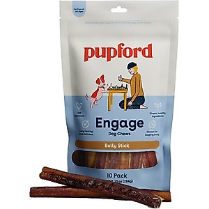 Pupford Thick Bully Sticks Dog Treat, 10 count
