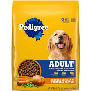 Pedigree Complete Nutrition Roasted Chicken, Rice & Vegetable Flavor Dog Kibble Adult Dry Dog Food, 30-lb bag