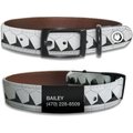 WildHound Faux-Leather Personalized Standard Dog Collar, Hexatile, Black Onyx, X-Small