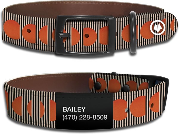 WildHound Faux-Leather Personalized Standard Dog Collar, Kabuki, Black Onyx, X-Small slide 1 of 4