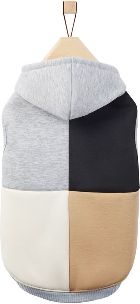 Frisco Colorblock Dog & Cat Hoodie, Gray, X-Small slide 1 of 8