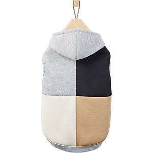 Frisco Colorblock Dog & Cat Hoodie, Gray, X-Small