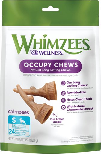 WHIMZEES by Wellness Occupy Antler Dental Chews Natural Grain-Free Dental Dog Treats, Small, 24 count