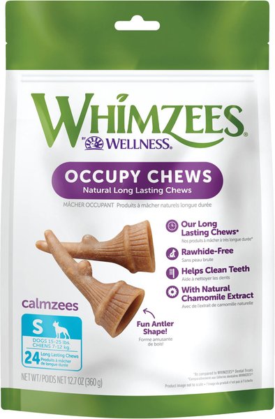 WHIMZEES by Wellness Occupy Antler Dental Chews Natural Grain-Free Dental Dog Treats, Small, 24 count slide 1 of 9