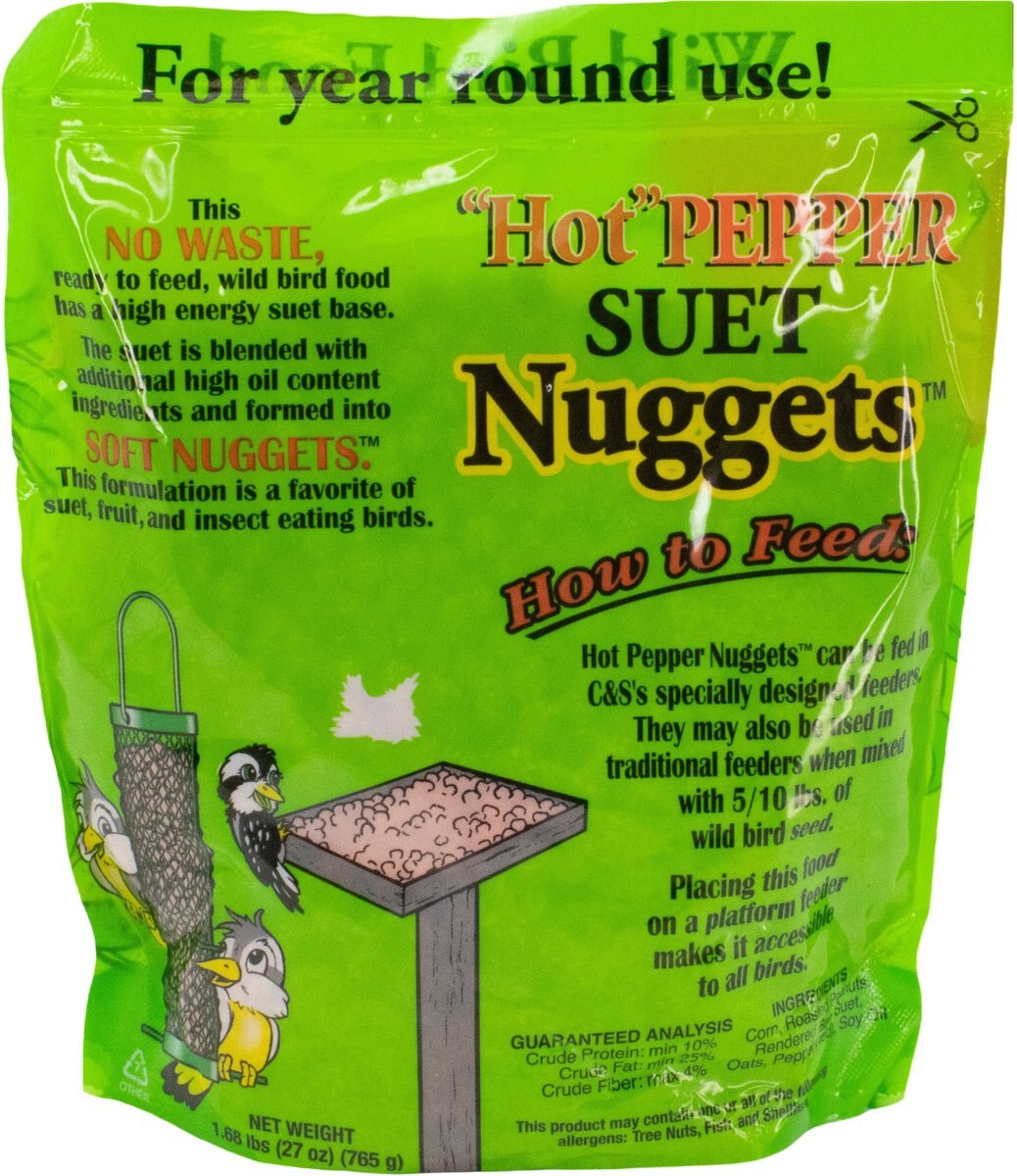 C&S Hot Pepper Nuggets Bird Food, 27oz bag