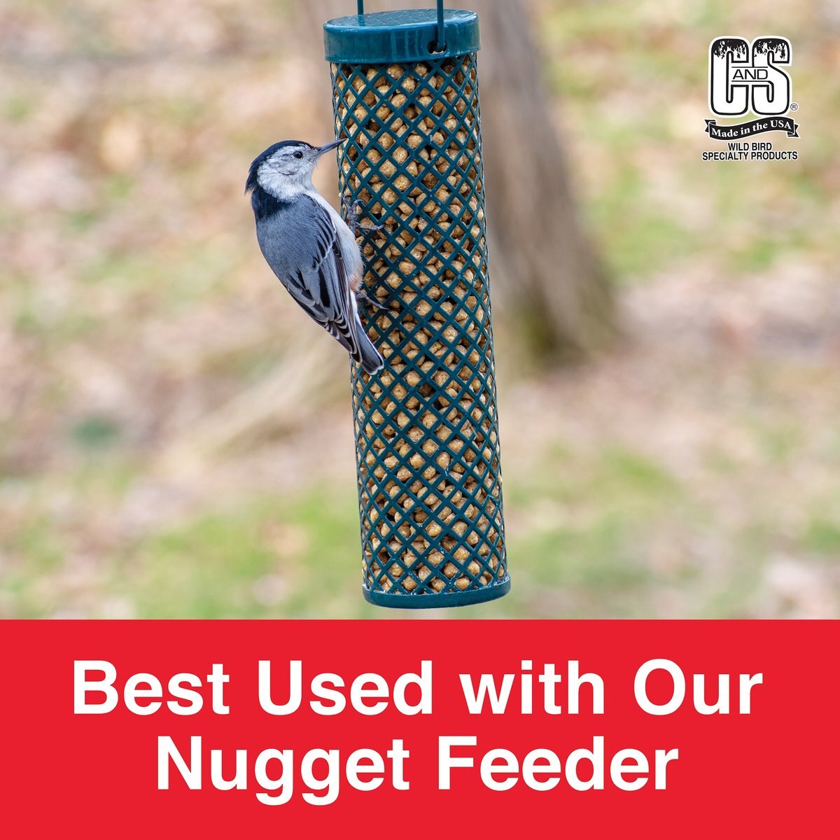 C&S No Melt & No Waste Bluebird Nuggets Bird Food, 27oz bag