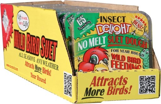 C&S Insect Delight No Melt Suet Dough Bird Food, 11.75-oz bag, case of 12