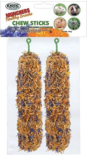 Exotic Nutrition Munchers Sticks with Cornflowers & Marigolds Small Pet Treats, 2 count slide 1 of 6