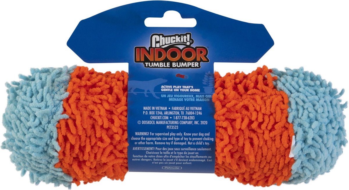 Discontinued - CHUCKIT! Indoor Tumble Bumper Dog Toy, Orange - Chewy.com