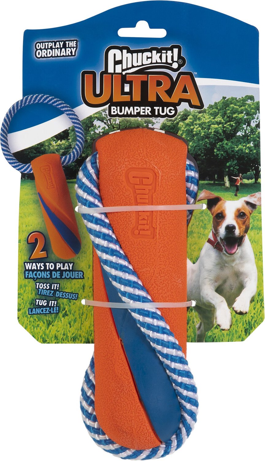 CHUCKIT! Ultra Bumper Tug Dog Toy, Orange - Chewy.com