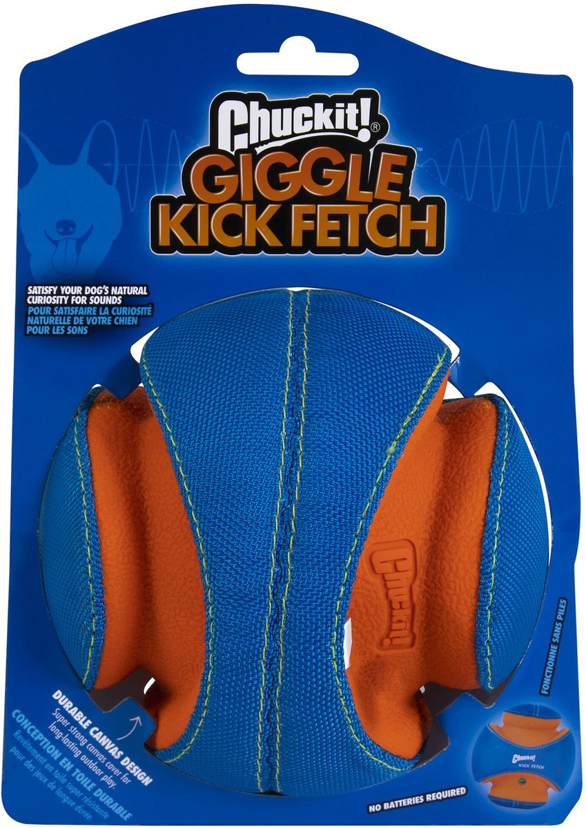 CHUCKIT! Giggle Kick Fetch Dog Toy, Blue