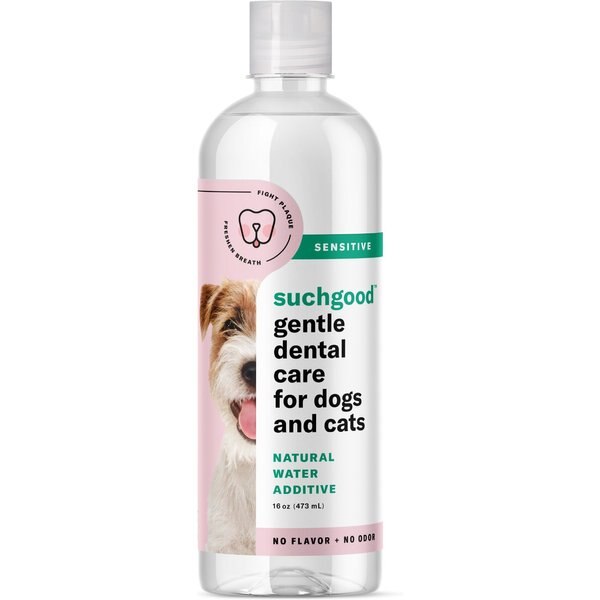 SUCHGOOD Sensitive Water Additive Cat & Dog Breath Freshner, 16oz