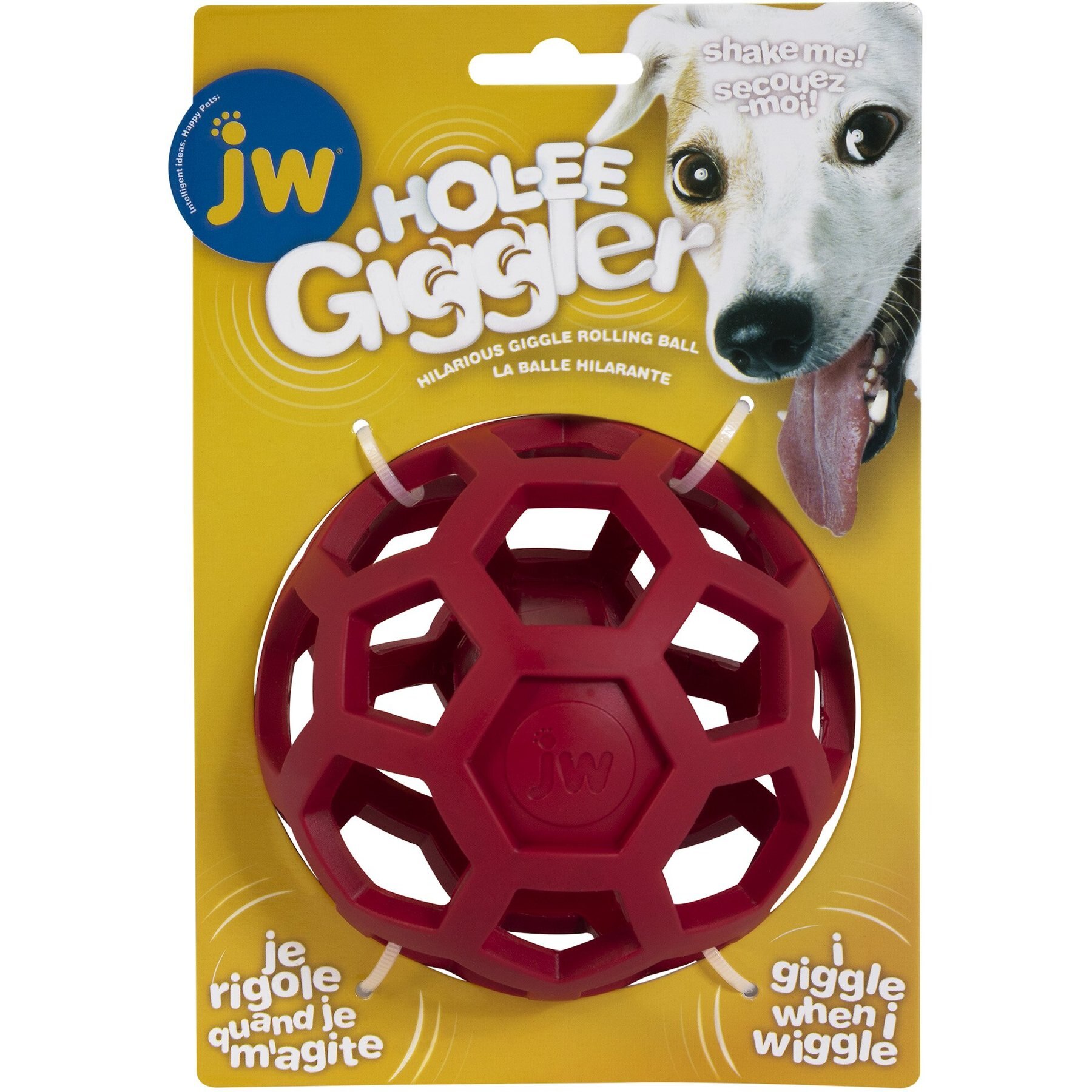 JW Pet Hol-ee Football Dog Chew Puzzle Toy, Mini, assorted colors.