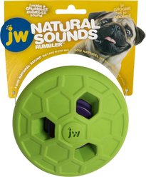 JW Pet Natural Sounds Rumbler Dog Toy, Green