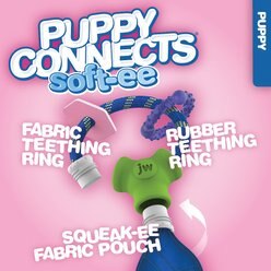 JW Pet Puppy Connects Soft-Ee Dog Toy, Multicolor slide 2 of 7