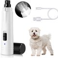 Casfuy LED Light Electric Dog & Cat Nail Grinder, White