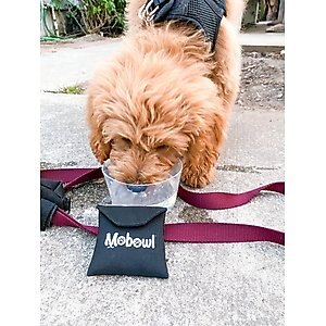Mobowl Carrying Pouch Travel Dog & Cat Bowl, 2-cup