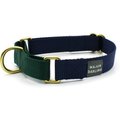 Major Darling Martingale Dog Collar, Navy/Evergreen, Small
