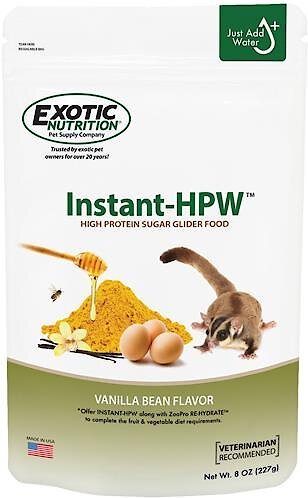 Exotic Nutrition Instant-HPW Original Flavor Small Pet Food, 8-oz bag