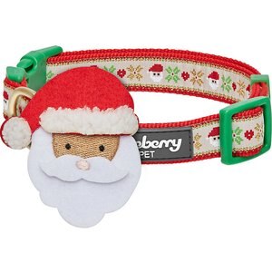 Blueberry Pet Christmas Holiday Adjustable Dog Collar, Santa, Medium