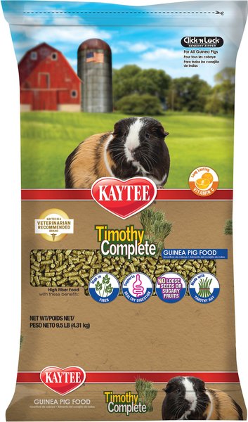 Kaytee Timothy Complete Guinea Pig Food, 9.5-lb bag slide 1 of 9