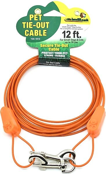 IntelliLeash Tie-Out Dog Cables, 12-ft, 10-lb slide 1 of 6