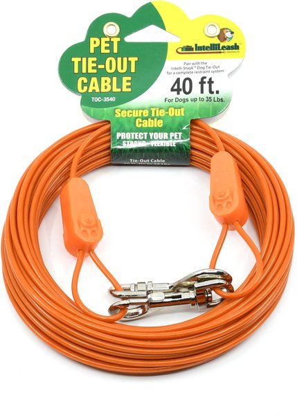IntelliLeash Tie-Out Dog Cables, 40-ft, 35-lb slide 1 of 6