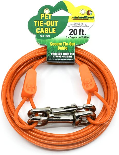IntelliLeash Tie-Out Dog Cables, 20-ft, 125-lb slide 1 of 6