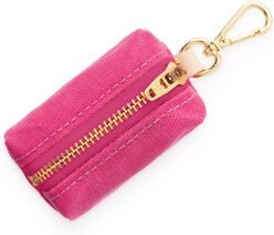The Foggy Dog Hot Pink Waxed Canvas Dog Waste Bag Holder, Pink