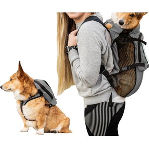 K9 Sport Sack Walk-On Packable Backpack Dog Carrier, Grey, X-Small
