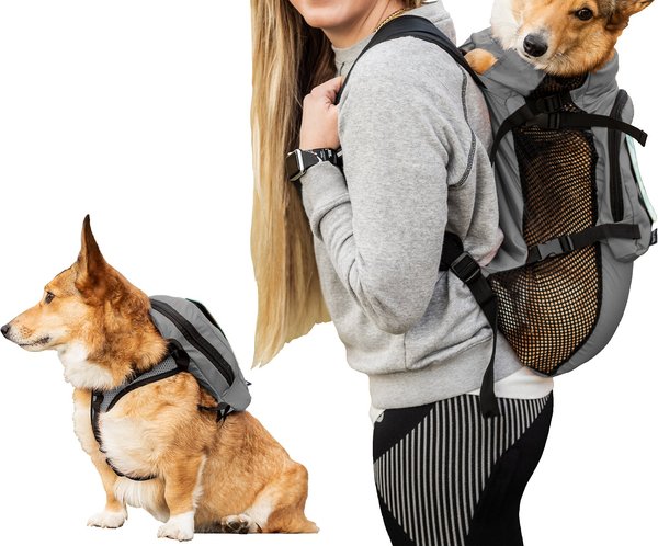 K9 Sport Sack Walk-On Packable Backpack Dog Carrier, Grey, Large slide 1 of 9